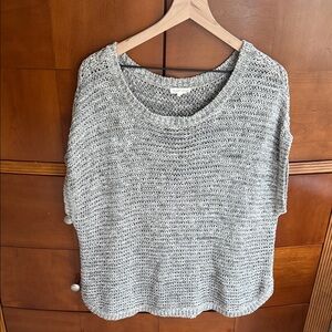 Eileen Fisher Silver Knit Women's Sweater size large EUC